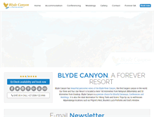 Tablet Screenshot of foreverblydecanyon.co.za
